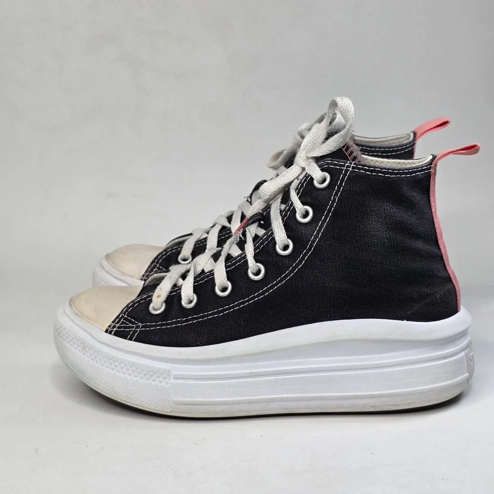Converse Chuck Taylor All Star Move High Top Platform Black Pink 71527F Youth 3